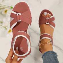 Women's Summer Platform Sandals - Stylish Wedge Heels For Outdoor And Travel Comfort - Pink - View 5