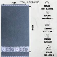 Toalha de Banho Macia Felpuda tingimento Premium Variadas 1,35x75 cm