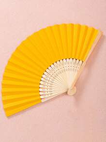 1 件手持纸扇纸折扇，多色折扇，纯色扇，舞蹈道具，空白设计扇，绘画折扇，办公室装饰扇，DIY 折扇 - 彩色 - 查看 13