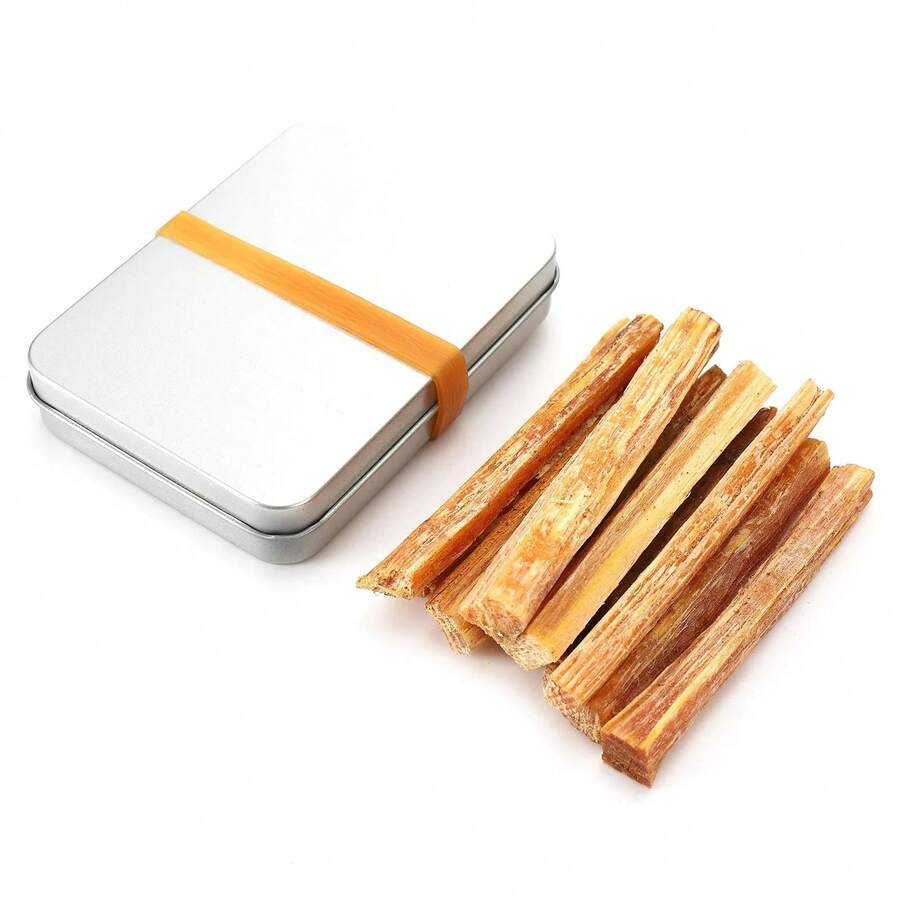 Kit de palos de fatwood con caja cortados a mano para manualidades, regalos, envoltura, kit de supervivencia - Caqui - Ver 1