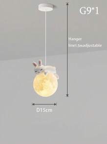 LED Cute Animal Children's Room Chandelier, G9 Light Source, 1.5m Adjustable Pendant Rope, Suitable For Children's Room, Bedroom, Corridor Decorative Lighting, Warm Atmosphere Light