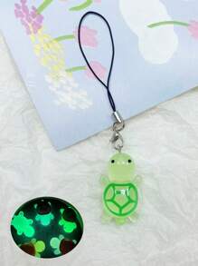1 件夜光可爱简约绿海龟串珠手机挂绳、手机饰物、海洋动物手机配件礼物，适合送给母亲、家人、朋友、生日、节日手机链 - 彩色 - 查看 2