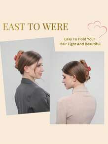 8 件复古简约哑光方形骨质发夹，适合日常发型发髻、发爪、优雅精致的发饰、时尚简约发夹，适合情人节、新年、斋月、母亲节、返校节、复活节礼物