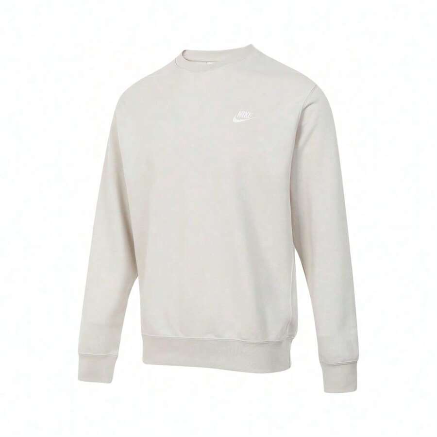 Nike Men's AS M NSW CLUB CRW FT Pullover Sweatshirt, Knit Hooded Sports Hoodie BV2667-104 - White - View 1