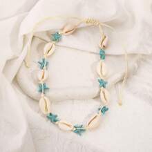1pc Handmade Bohemian Starfish Shell Necklace, Suitable For Women To Wear In Summer, Beach, Travel - Starfish Shells - View 6