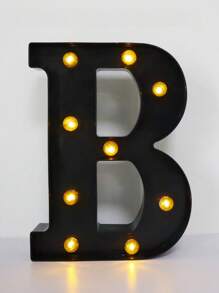1pc 21.8cm/8.58in Height Festival And Party Lighting,Christmas Decorations Lights Outdoor, LED Lamp,Numbers 0-9, Letters A-Z, Christmas Decoration Numbers Lights, Holiday Accessory, Wedding Birthday Party Supplies, Room Scene Decor - Black - View 16
