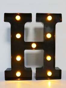 1pc 21.8cm/8.58in Height Festival And Party Lighting,Christmas Decorations Lights Outdoor, LED Lamp,Numbers 0-9, Letters A-Z, Christmas Decoration Numbers Lights, Holiday Accessory, Wedding Birthday Party Supplies, Room Scene Decor - Black - View 13