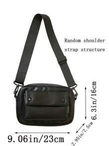 New Fashion Chest Bag Small Square Bag Leather Shoulder Bag Street Small Body Bag Mobile Phone Bag Diagonal Bag College Bag Office Bag Sling Bag - Multicolor - View 3