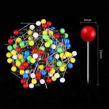 10-kolorowe 500szt. kolorowe plastikowe szpilki z główką, szpilki z dużą główką, 10-kolorowe szpilki do map, pinezki, szpilki z główką kulistą