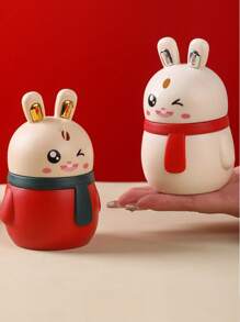 1-3pcs Cartoon Rabbit Toothpick Holders, Household Press Type Toothpick Dispenser, New Fashionable Rabbit Style Toothpick Bottle, High-End Creative Household Toothpick Canister With Press Dispenser Travel Essentials Travel Accessories Travel Must Haves