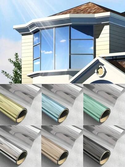 1 Roll Premium Heat Control Window Film For Home & Office - UV Blocking, Privacy Protection, Anti-Glare, Self Adhesive, Easy Install - Frosted Decorative Film For Bathroom, Living Room, Glass Doors