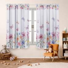 Children's Curtain Encantos 2.00 X 1.50 Decoration, Baby Room, Baby, Girl, Boy - Light Beige - Xem 1