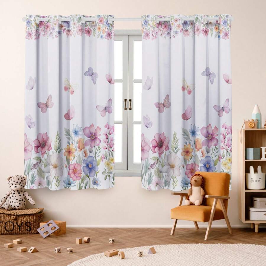 Children's Curtain Encantos 2.00 X 1.50 Decoration, Baby Room, Baby, Girl, Boy - Light Beige - Xem 1