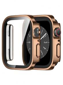 Apple Watch 表壳 40/41/42/44/45/46/49mm 男女通用，黑色/银色/玫瑰金/蓝色，硬质 PC 材质，菱形直边，二合一屏幕保护膜，防震、防刮、防尘，兼容 Apple Watch Ultra/Series 10/SE/9/8/7/6/5/4
