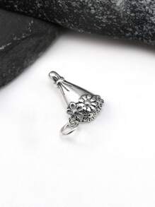 1 件简约独特 925 纯银花束吊坠 DIY 吊坠女士精美珠宝礼物 - 銀色 - 查看 3