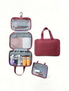 1 Stück wasserdichte faltbare Kulturtasche mit Nass-Trocken-Trennung, multifunktionale Kosmetiktasche, Reiseaufbewahrungstasche