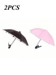 1/2 件手机夹雨伞手机遮阳伞手机伞遮阳伞，户外防水遮阳伞带手机支架，防紫外线迷你小雨伞，手机迷你雨伞保护您的手机免受雨水和阳光的侵袭，小雨伞 + 配件旅行配件旅行必备品海滩夏季学校配件返校用品返校用品 - 彩色 - 查看 19