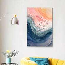 Framed Mental Health Poster Inhale Exhale Meditation Wall Art Vintage Abstract Watercolor Canvas Prints For Therapy Office Calming Corner Wall Decor