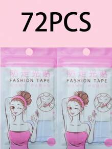 108 piezas de cinta antideslizante para ropa, cinta adhesiva doble cara impermeable para camisas y lencería - cinta corporal suave para mujeres, unión de tela resistente todo el día (disponible en 36/72/108 piezas) - Blanco - Ver 11