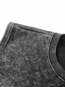 Men's Summer Casual Athletic Set: Distressed Vest Top + Drawstring Waist Shorts, Letter & Graphic Print, Suitable For Streetwear, Outdoor, Hiking, Beach