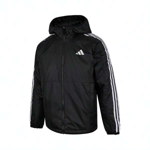 Adidas 2025 Men's ESS 3S INS HO J Hooded Zip-Up Winter Jacket, Warm And Stylish