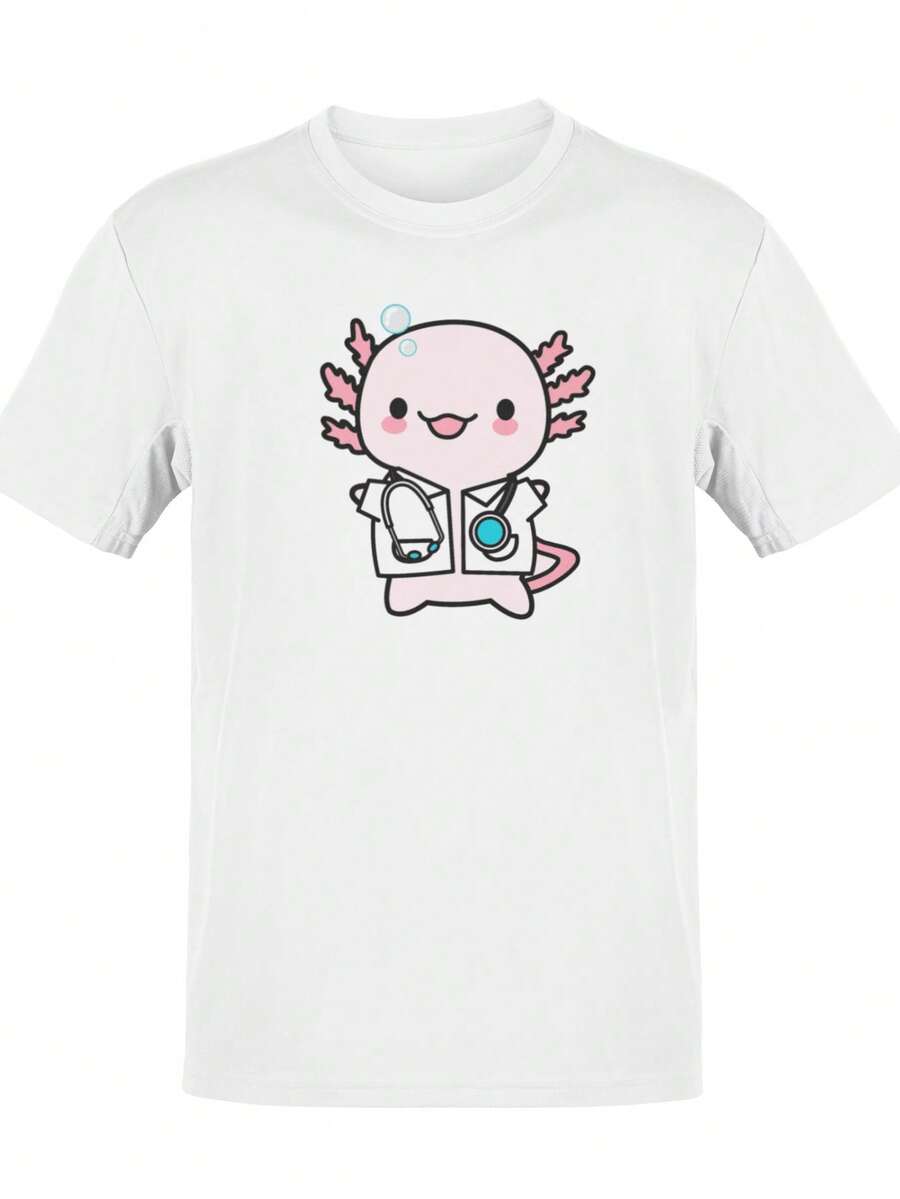 Hombre Ajolote Doctor Xo The Monster 220 algodón pesado - Blanco - Ver 1