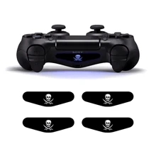 DATA FROG 4 pièces DATA FROG Autocollants LED noirs pour couvrir la barre lumineuse de la console de jeu PS 4. Sticker vinyle pour manette de PlayStation 4
