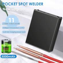 Mini saldatrice portatile con 11 marce regolabili, dotata di striscia di nichel e 2 perni di saldatura, connettore di tipo C