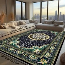 700g/Sq.M Crystal Velvet Rug With Non-Slip Backing, 5mm Thick, Bohemian Style Solid Color Rug, Soft And Washable For Indoor/Outdoor, Suitable For Living Room, Bedroom, Kitchen, Office, Home Decor Large Area Carpet Back To School