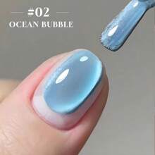 Esmalte de Unha Miss Comoy 15ml Efeito Olho de Gato com Bolhas do Oceano, Novo Lançamento Quente da Primavera e Verão de 2025, Verde Jade Duradouro, Rosa Água Dourada, Azul e Roxo, Pó Magnético de Miçangas Delicado com Ótima Aderência, Esmalte Gel Olho de Gato Comumente Usado em Salões de Beleza