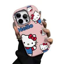 Sanrio 1pc Phone Case Compatible With IPhone 15/16 Pro Max, Cartoon KT Cat Design, Cute For Girls,Compatible With IPhone 14 Plus/13/12