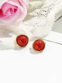 1 par de pendientes elegantes de perla con estilo bohemio y chic, de uso versátil diario