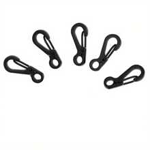 5/10/20Pcs/Lot Mini Carabiner Camping Survival Climbing Spring Backpack Clasps Keychain Paracord Tactical Gear Hooks Key Chain - Black - View 12