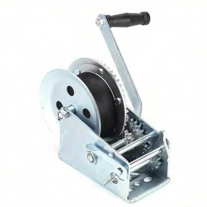 Hand Winch 3200lbs 8.8m Geared Manual Lifts Trailers Tool Marine Puller Tool With Cable And Hook Webbing Wire Winch For Boat Trailer Caravan Marine