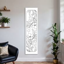 Tapiz vertical floral romántico para dormitorio, diseño de flores sencillo, tapices largos, arte de línea de estilo minimalista, tapiz de alta calidad para decoración de pared en sala de estar, dormitorio, oficina, regalo único para amigos