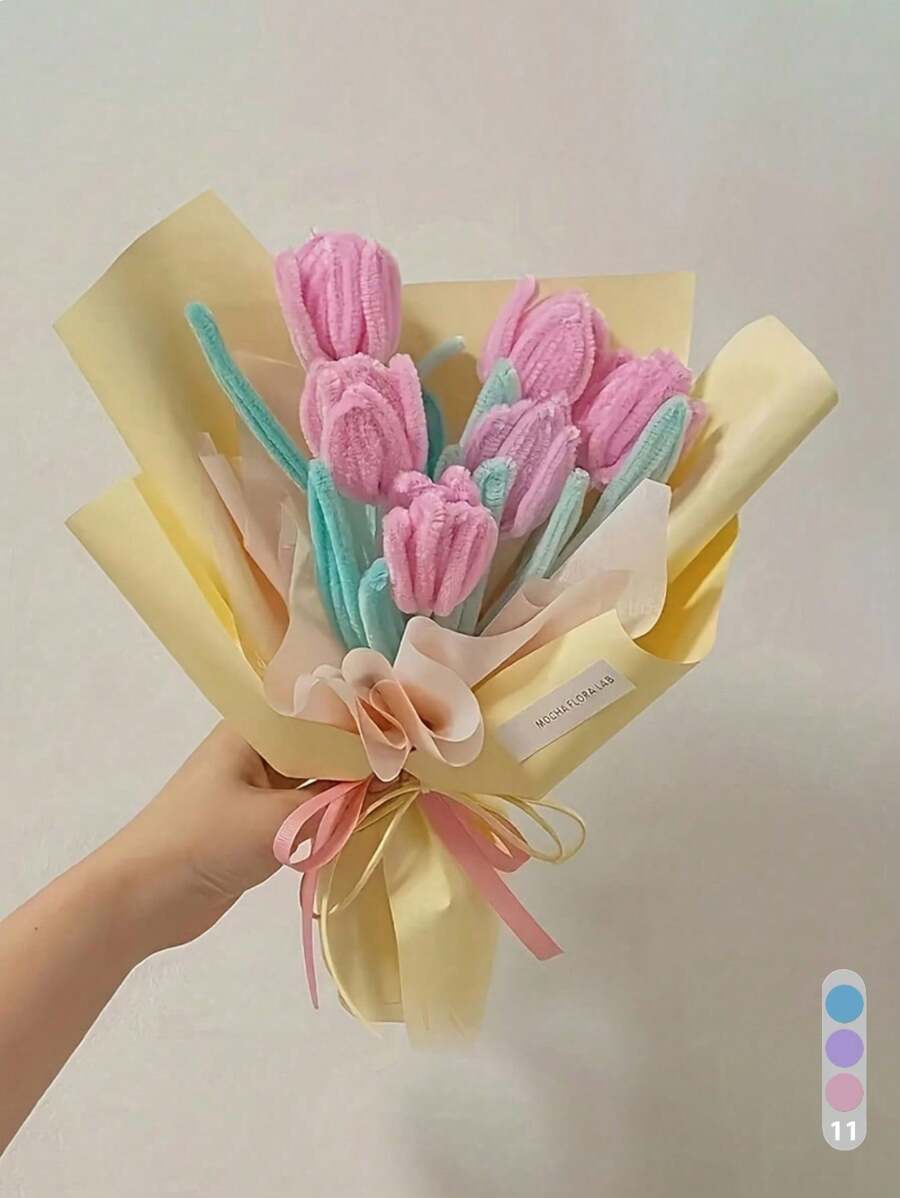 100±10支彩色塞紙棒,超密堆疊彩色頭,手工制作材料、教育手工玩具、管道清潔器,可製作各種手工藝品,仿真盆景、仿真動物、家居裝飾、復活節、情人節、母親節禮物,更厚實的加密版