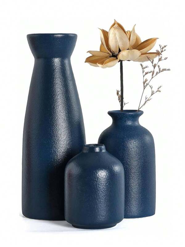 1pc/3pcs Set Simplistic Flower Vase, Minimalist Niche Vases For Dried Flowers, Tabletop Decor Vase, Mini Home Accent, Elegant & Fresh Vase For Living Room, Dining Table, TV Stand Home Decor Room Decor Glass Vase