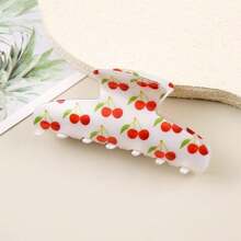 6 Stück/1 Stück Mode Glitzer Mädchen Frucht Muster PVC große Haarspangen, bunte Blumen Haarspangen, geeignet für Frauen, elegant, minimalistisch, multifunktional, für Alltag, Party, Arbeitsoutfit, Reise, Haarschmuck Haarklammer Haarspangen Haarklemme Haar-Fangclip