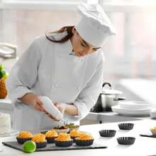 1pc/5pcs/10pcsMini Pie Pan With Removable Bottom, Non-Stick Floss Tart Pie Pan, Chrysanthemum Fruit Pie Baking Mold, Mini Carbon Steel Cake Mold, Baking Tools, Kitchen Gadgets, Kitchen Accessories, Household Items