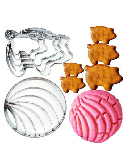1/5/6 piezas Molde para pan mexicano, cortador de galletas con forma de cerdo, cortador de pan mexicano DIY