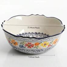 2-Piece Pottery Bowl Set, Multi-Color