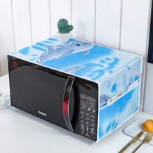 1/5pcs Microwave/Oven Cover With Double Pockets