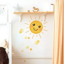 1 pieza Adhesivo de pared con estampado de girasol y animales del bosque, nuevo decoración de fondo para sala de estar/dormitorio/estudio, papel tapiz autoadhesivo decorativo para decoración del hogar, decoración de pared, baño, dormitorio, sala de estar, decoración de la casa