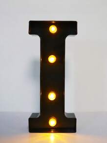 1pc 21.8cm/8.58in Height Festival And Party Lighting,Christmas Decorations Lights Outdoor, LED Lamp,Numbers 0-9, Letters A-Z, Christmas Decoration Numbers Lights, Holiday Accessory, Wedding Birthday Party Supplies, Room Scene Decor - Black - View 32