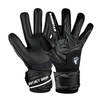 ATLANDER 1 par de guantes de portero de fútbol de látex para adultos y jóvenes, con muñequera, grosor superior, cómodos, transpirables, antideslizantes y protección profesional para partido y entrenamiento de portero de fútbol al aire libre, para hombres y mujeres