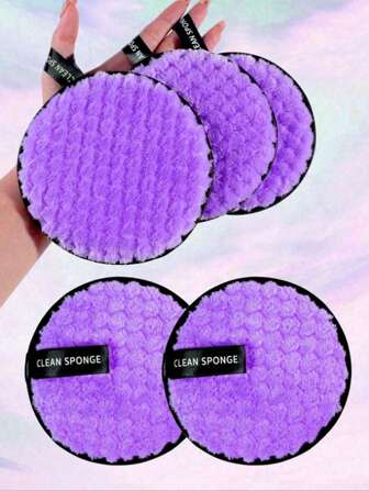 1/3/5片装洁面海绵，卸妆海绵，洗脸工具，化妆海绵，化妆工具，可重复使用的卸妆棉，适用于卸妆、洁面、洗脸、护肤、沐浴露，温和呵护所有肤质，可水洗，快速卸妆