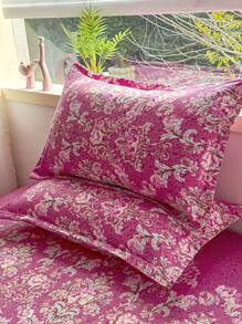 3 件套芦荟棉质活力印花柔和面料床笠床罩带 2 件枕套 - 鴻運 - 查看 5