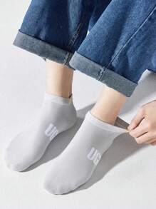 1/3/5 đôi tất nam cotton tàng hình, màu đen/trắng/xám, thoáng khí, phù hợp cho thể thao, công sở, mặc thường ngày, dùng cho mùa thu, xuân và hè - Nhiều màu - Xem 4