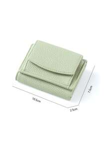 New Women Short Snap Fastener Wallet, Large Capacity Coin Purse, Tri-Fold Wallet, Mini Wallet - View 4