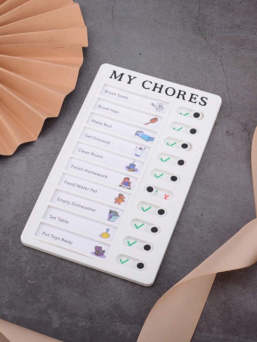 1pc Self-Discipline Check-In, Study Table, Good Habit Formation Plan, Summer Task Time Checklist Plan Office And School Supplies Great Gift For Family And Friends!